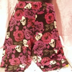 Torrid Plus  Size 3 Rose And Skull Leggings New